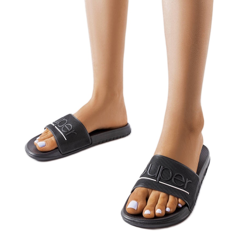 Chanclas de goma negras de Azelio negro