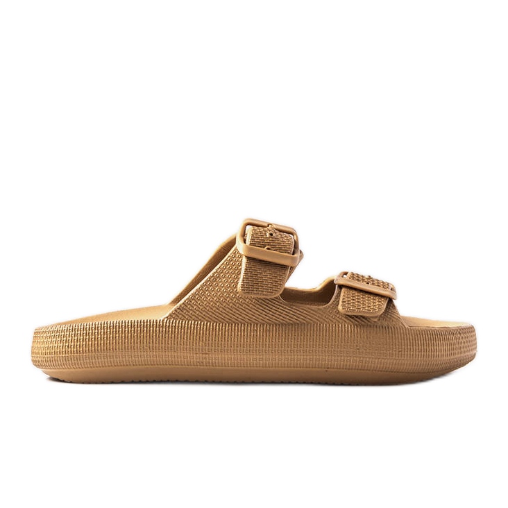Chanclas de goma marrones con hebillas de Padova marrón