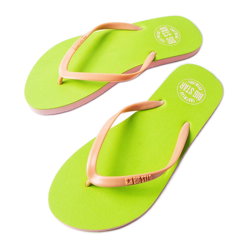 Chanclas verde y rosa Big Star FF274A330 Chanclas verde y rosa Big Star FF274A330