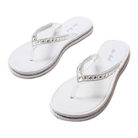 Chanclas blancas con circonitas Patrier blanco