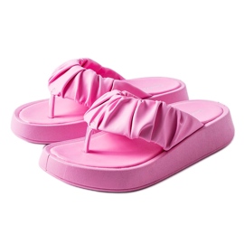 Chanclas rosa volantes
