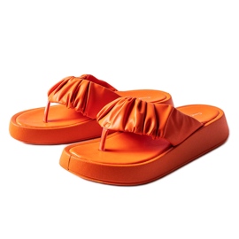 Chanclas naranja volantes