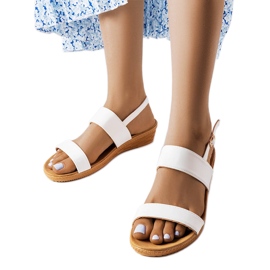 Sandalias de cuña blancas de Grottazzolina blanco