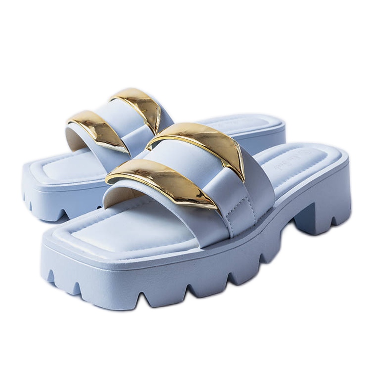 Chanclas azules con suela gruesa de Provinc