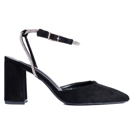 Zapatos de tacón en ante negros de Shelovet