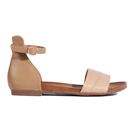 Sandalias beige de mujer Daszyński