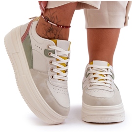 FJ1 Zapatos Deportivos De Mujer En Una Plataforma Masiva Gemma Multicolor blanco