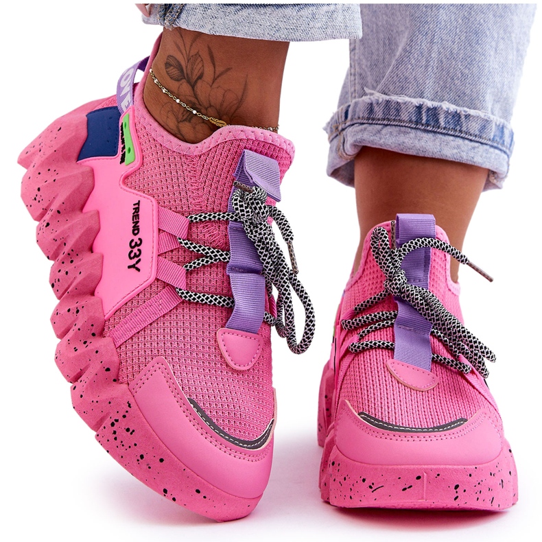 PS1 Zapatillas sin cordones de moda Pink Evolution rosado