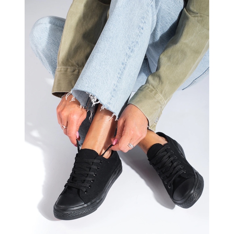 Shelovet zapatillas bajas clásicas negras negro Shelovet zapatillas bajas clásicas negras negro