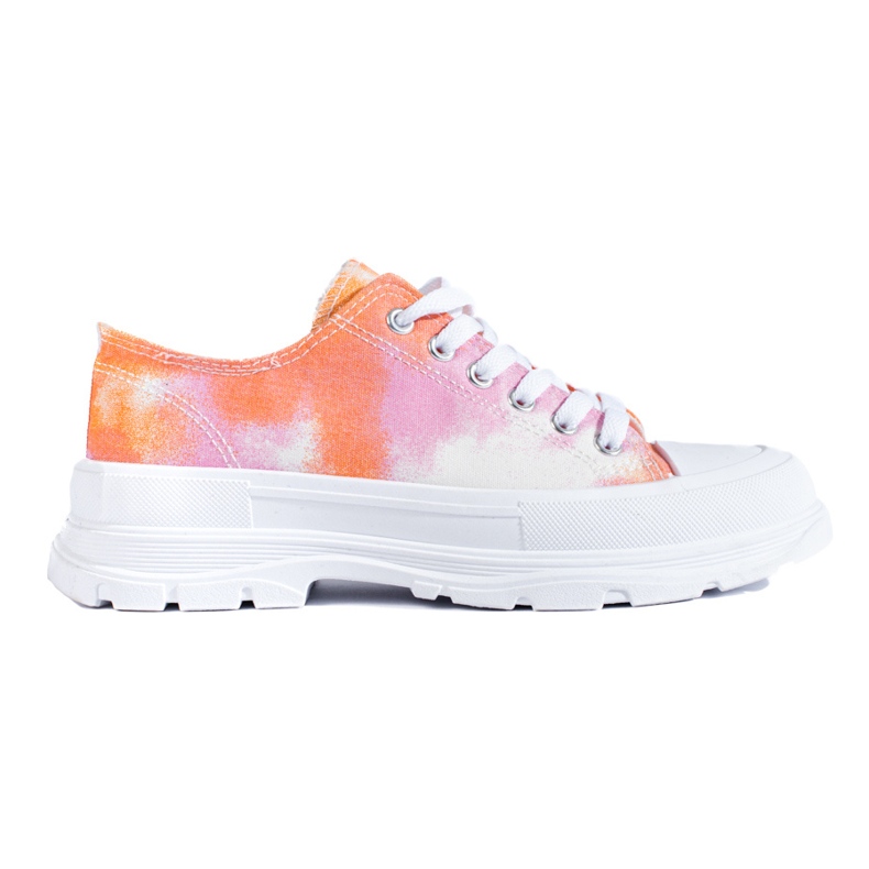 Deportivas plataforma Shelovet multicolor naranja