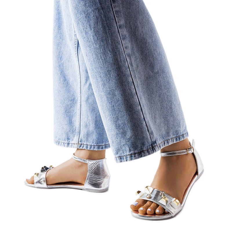 Sandalias Riverdale plateadas decorativas plata