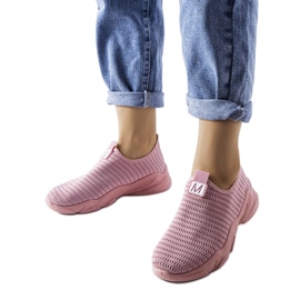 Zapatillas slip-on rosas de Azalee rosado