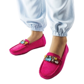 Mocasines rosas con suela de cuero de Bertrand rosado
