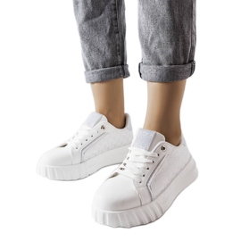 Deportivas Giuseppe plataforma blancas blanco