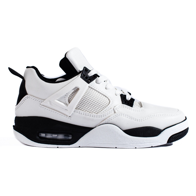 Zapatillas negras y blancas con suela gruesa de Shelovet blanco