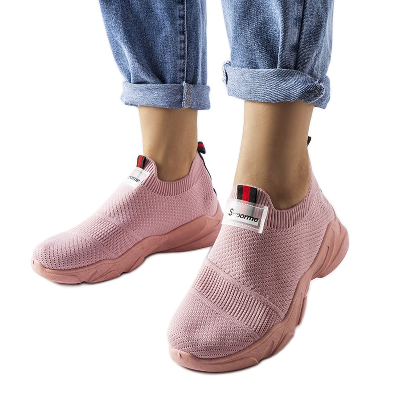 Zapatillas slip-on rosas de Greco rosado