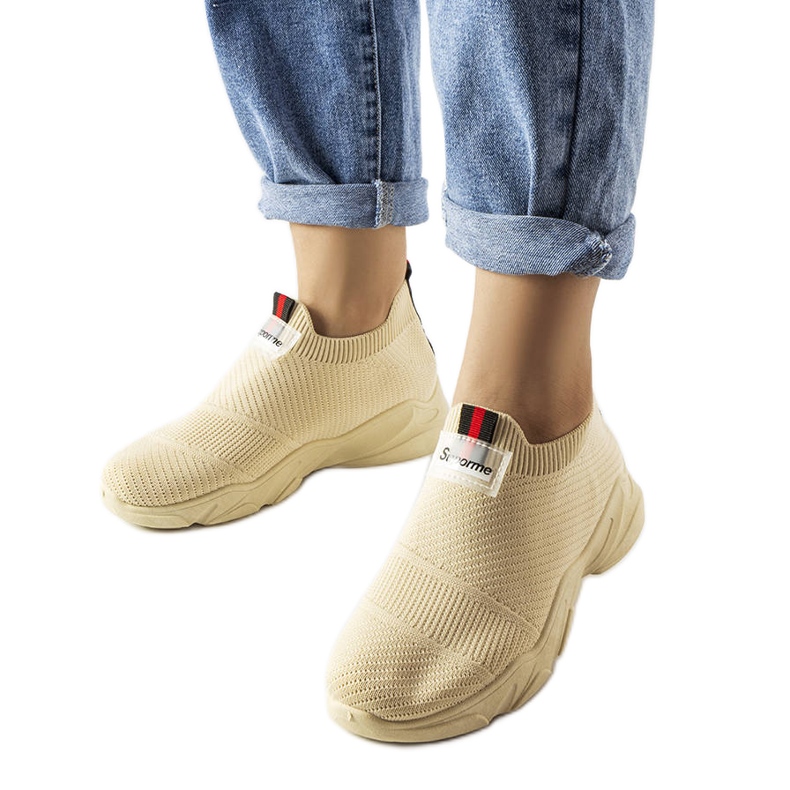 Zapatillas slip-on beige de Greco