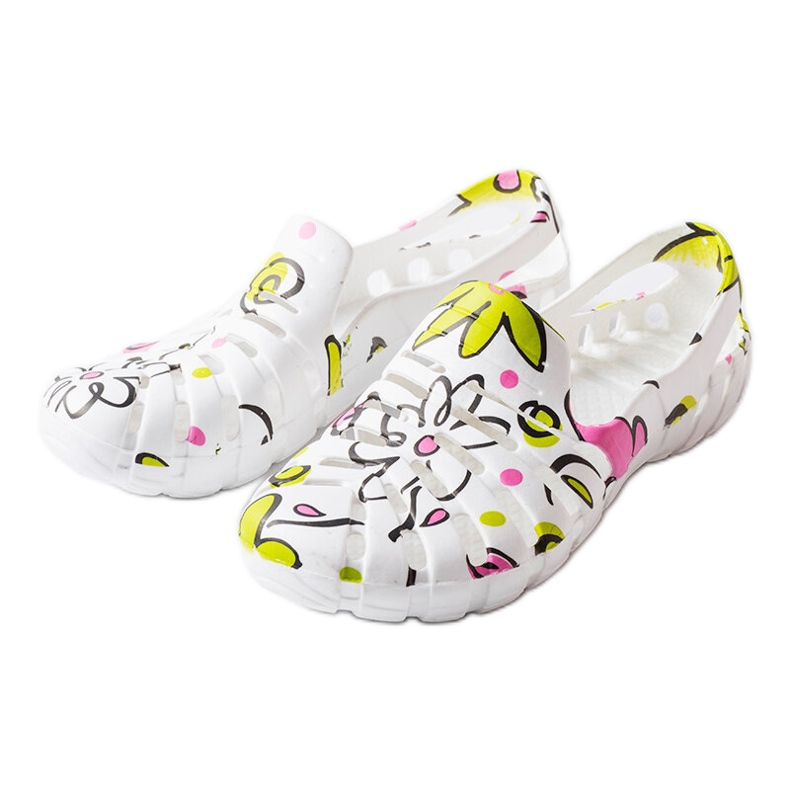 Chanclas de goma blancas con estampado Finley blanco Chanclas de goma blancas con estampado Finley blanco