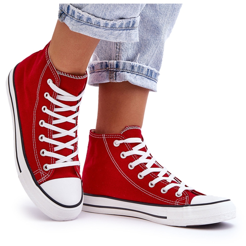 FR1 Zapatillas Altas Clásicas Para Mujer Red Remos rojo