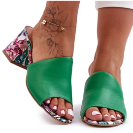Lewski Shoes Zapatos Mujer Piel Tacones Altos Leski 3209/K Verde