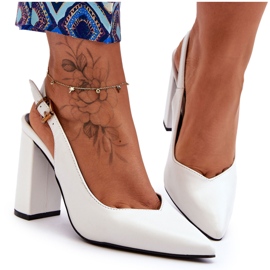 Salón Clásico Peep Toe Blanco My Love