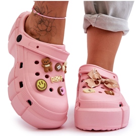 Chanclas De Espuma De Mujer Crocs Con Adornos Rosa Marlett