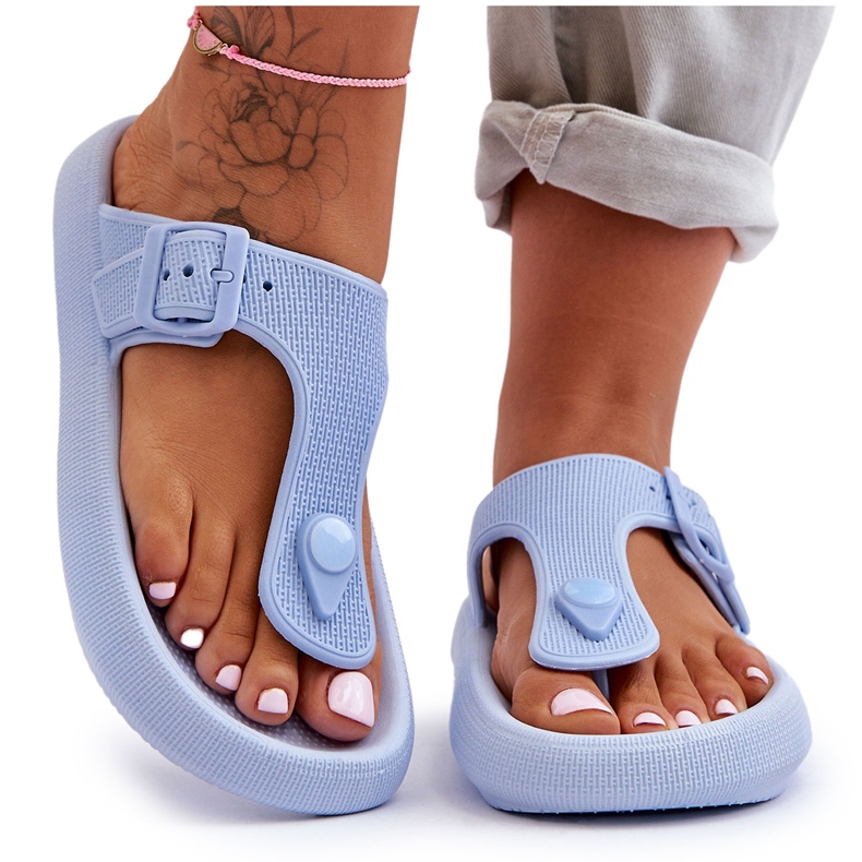 Chanclas de espuma azul Apollo para mujer Chanclas de espuma azul Apollo para mujer