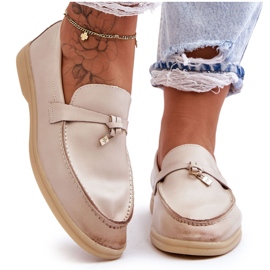 PM1 Mocasines Clásicos Mujer Beige Cortez