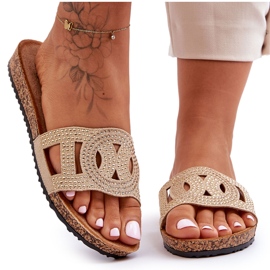 Pantuflas Mujer Tachuelas Beige Evelins