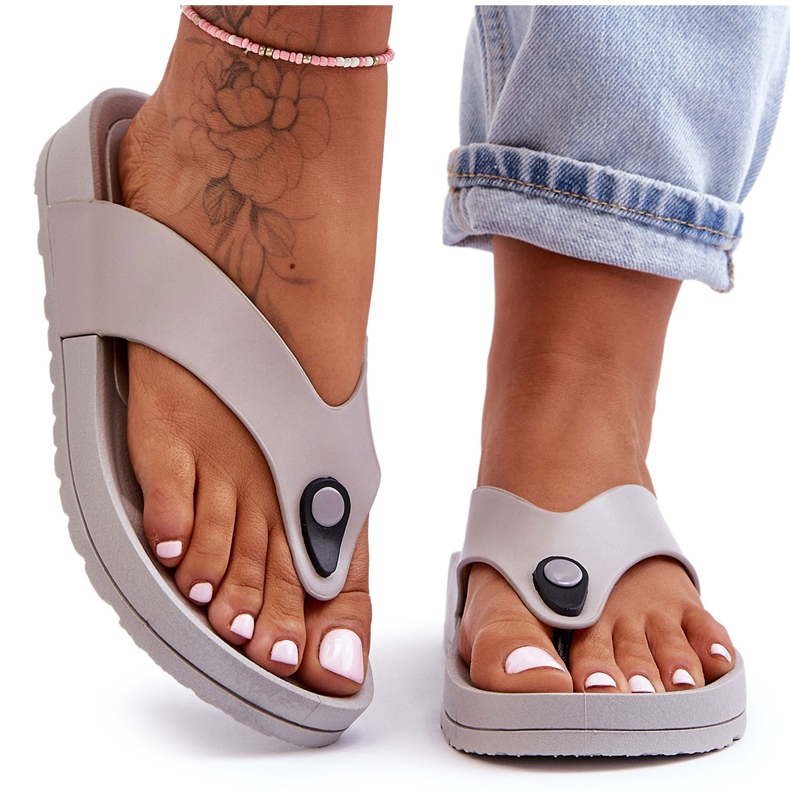 Chanclas Mujer Plataforma Gris Bellitta Chanclas Mujer Plataforma Gris Bellitta