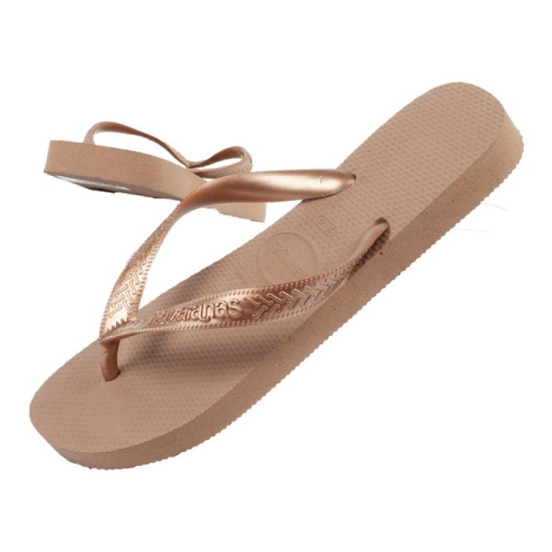Chanclas Havaianas en oro rosa dorado