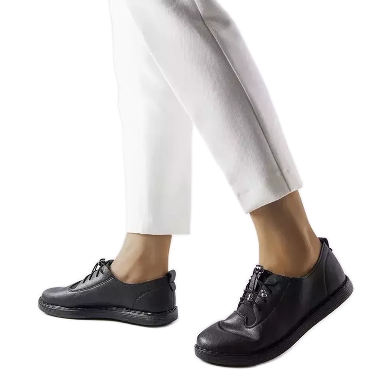 Zapatos brogue negros claros de Perrine Zapatos brogue negros claros de Perrine