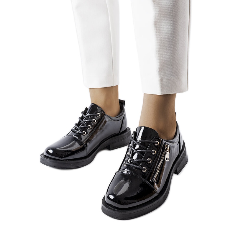 Inna Zapatos de mujer Diamante lacados en negro