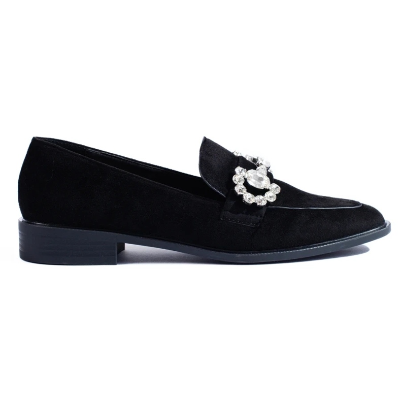 Mocasines de ante negro con hebilla Shelovet