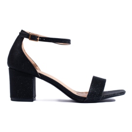 Sandalias negras tacón Shelovet negro