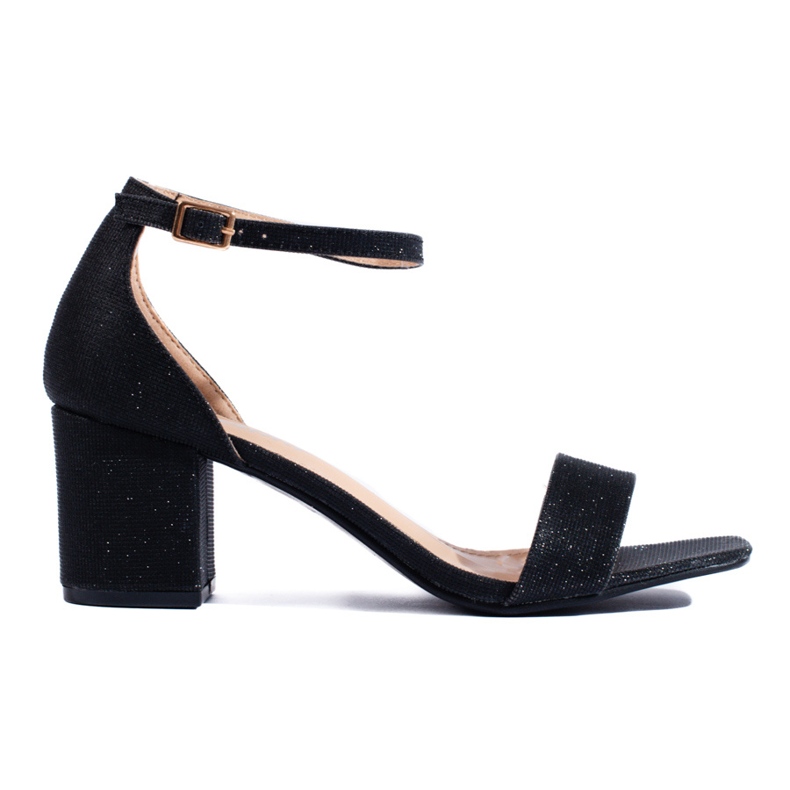Sandalias negras tacón Shelovet negro