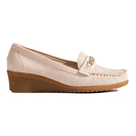 Zapatos con cuña en ante beige de Shelovet