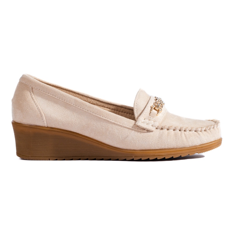 Zapatos con cuña en ante beige de Shelovet