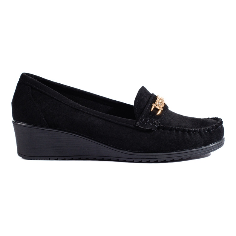 Zapatos de cuña en ante negros de Shelovet