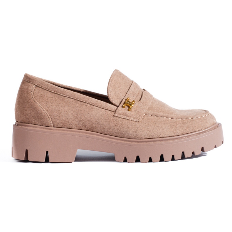 Zapatos clásicos de ante beige oscuro para mujer de Shelovet