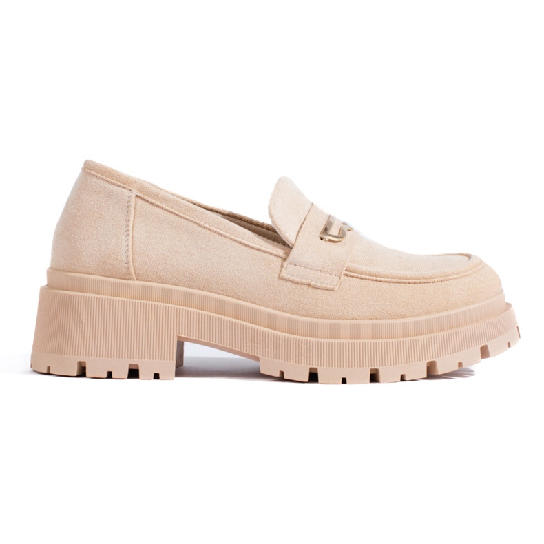 Mocasines de mujer en ante beige de Shelovet