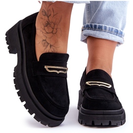 PS1 Mocasines Mujer Ante Negro Pure Love