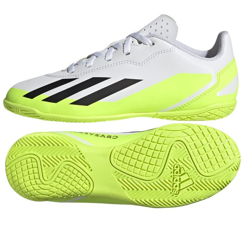 Adidas X Crazyfast.4 In Jr IE4065 zapatos de fútbol blanco blanco