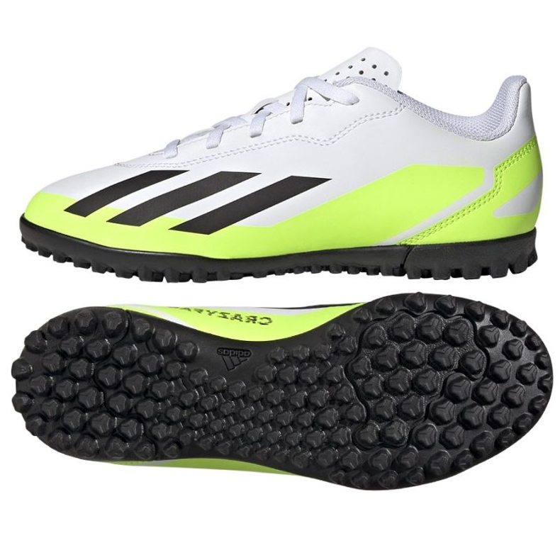 Adidas X Crazyfast.4 Tf Jr IE4066 zapatos de fútbol blanco blanco Adidas X Crazyfast.4 Tf Jr IE4066 zapatos de fútbol blanco blanco