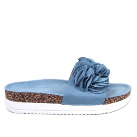 Pantuflas Rizzo Flor Azul