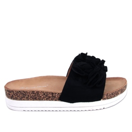 Pantuflas Rizzo Flores Negras negro