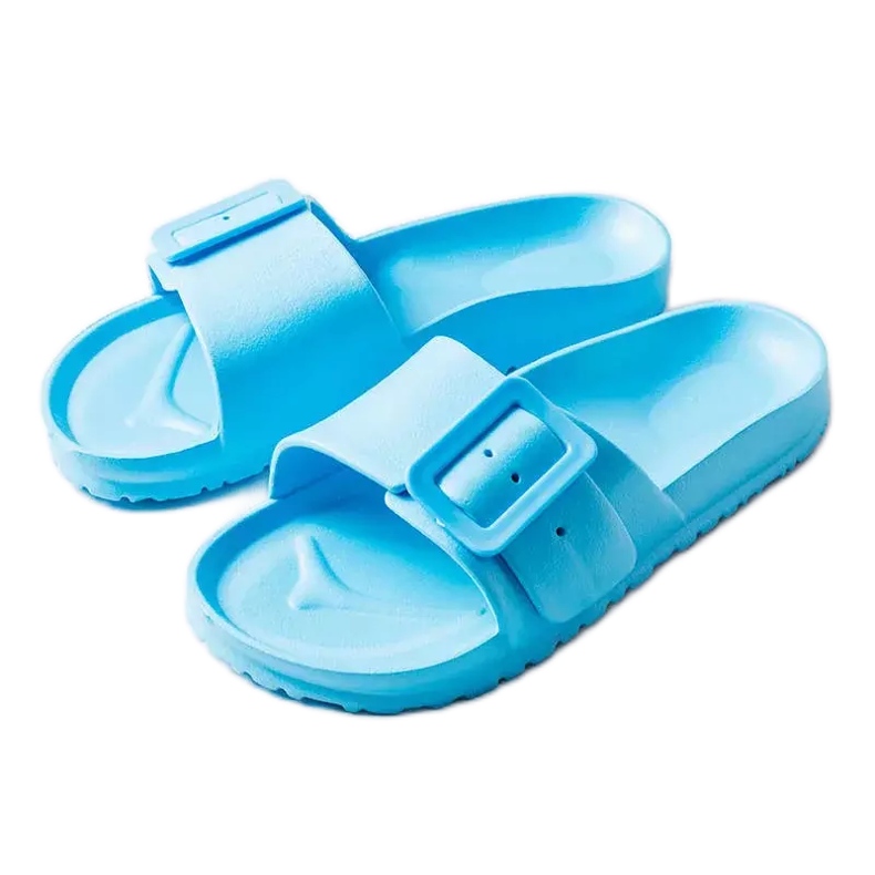 Chanclas de goma azules con hebilla de Nelm
