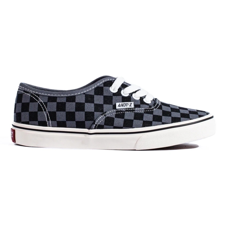 Zapatillas de cuadros negras y grises de Shelovet