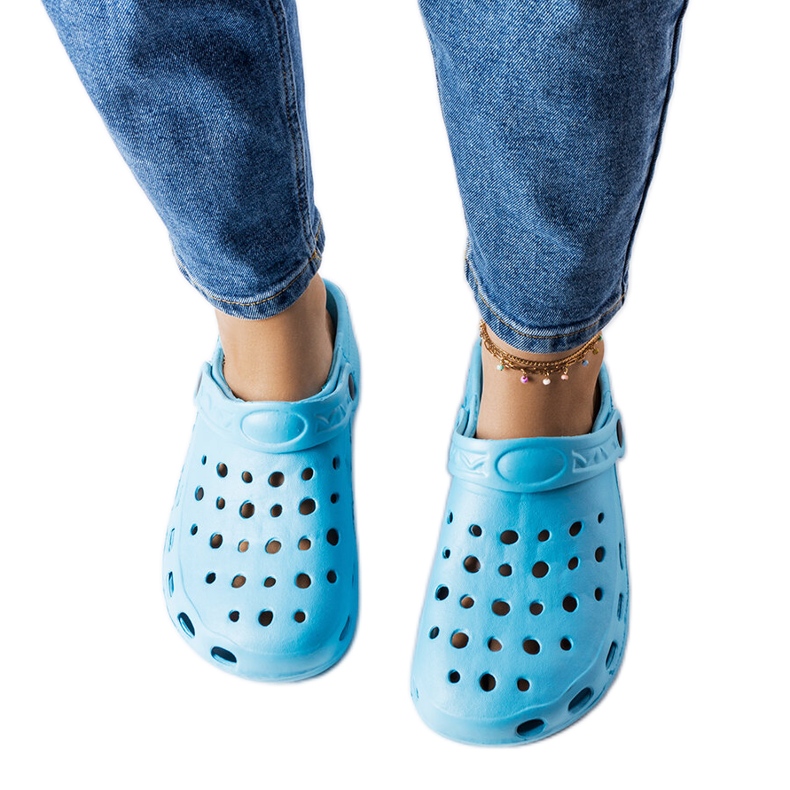 Pantuflas cerradas en foam azul de Kleist Pantuflas cerradas en foam azul de Kleist