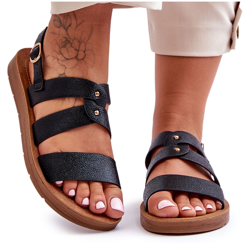 PG1 Sandalias Mujer Catalia Brillantes Negro